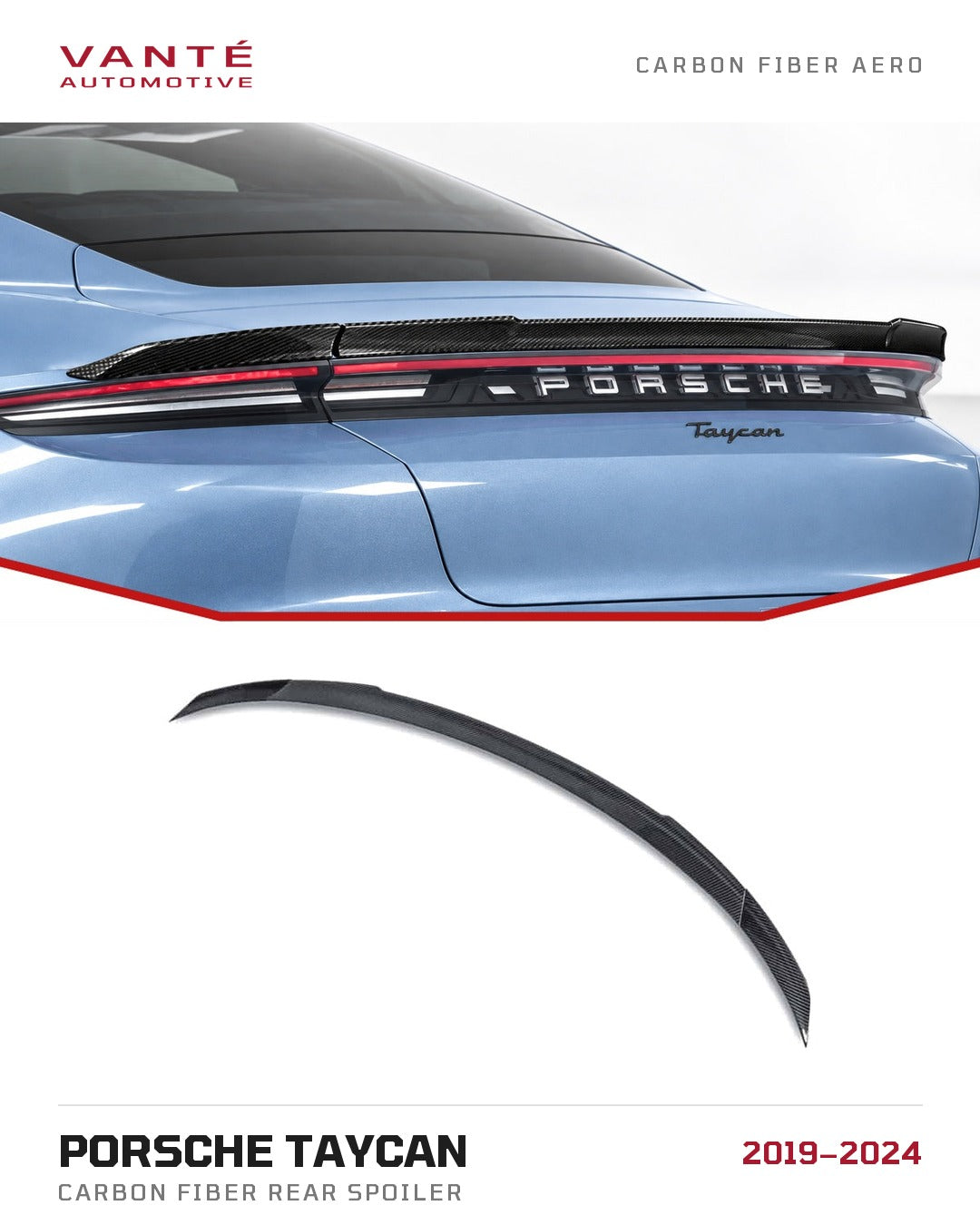 Porsche Taycan Carbon Fibre Rear Spoiler