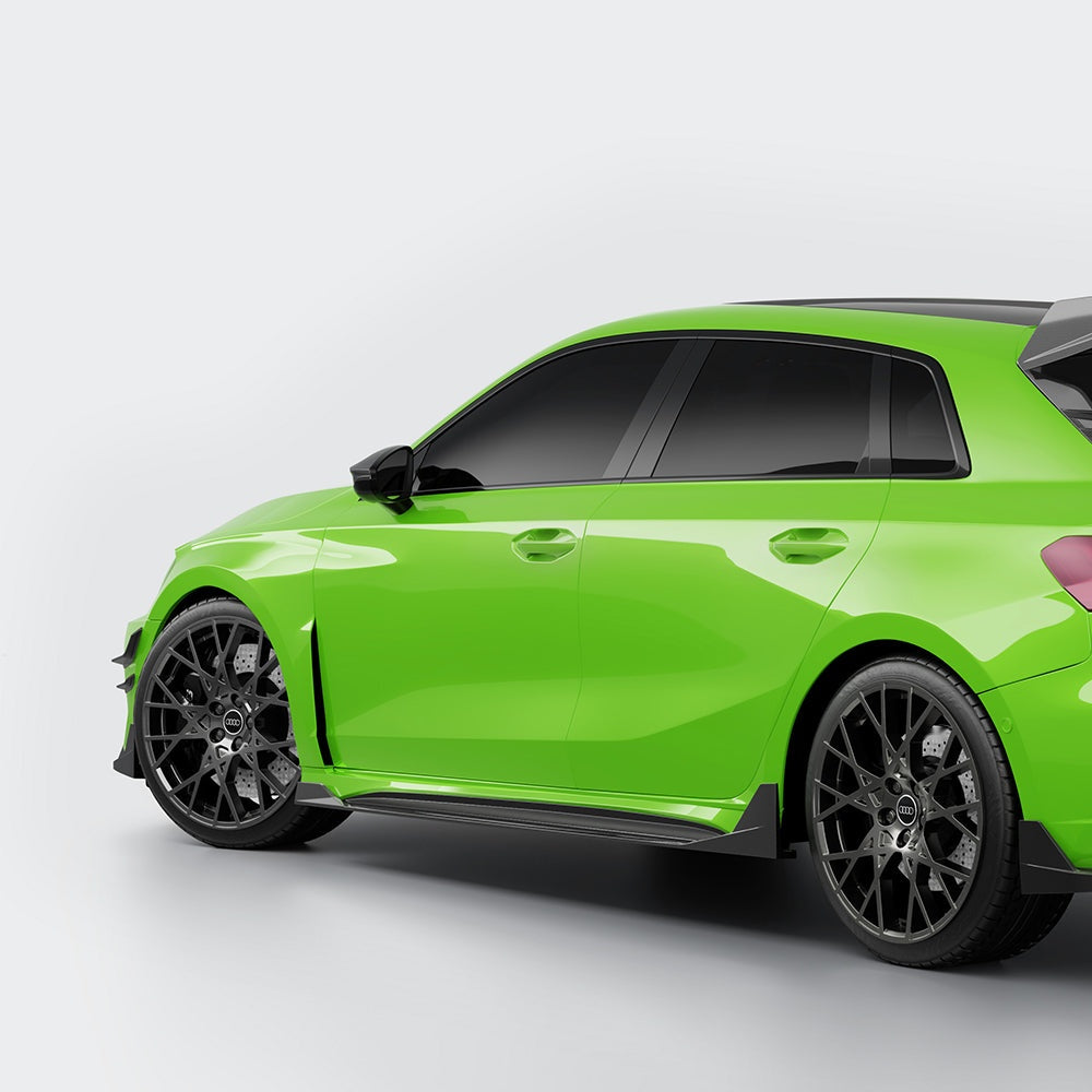 Audi RS3 8Y Carbon Fibre Side Skirts - prepreg dry carbon with gloss finish