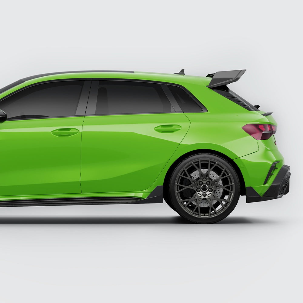 Audi RS3 8Y Carbon Fibre Side Skirts - prepreg dry carbon with gloss finish
