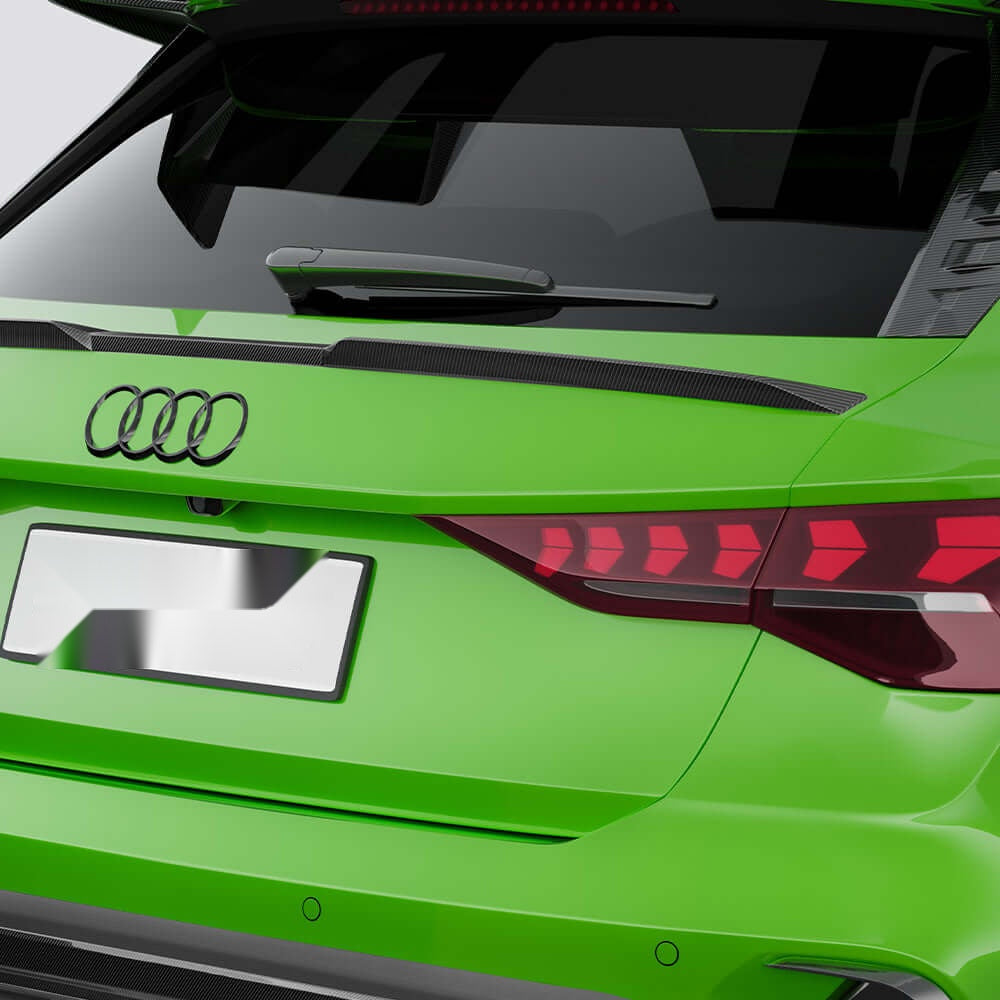 Audi RS3 Sportback 8Y Carbon Fibre Rear Spoiler - dry prepreg gloss finish OEM fitment