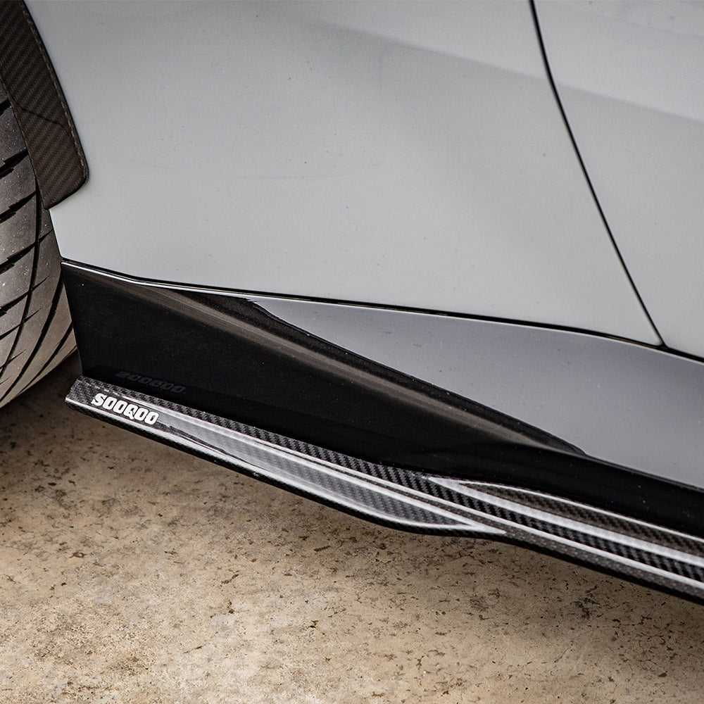 BMW 2 Series G42 Prepreg Carbon Fibre Side Skirts - gloss finish OEM fitment upgrade