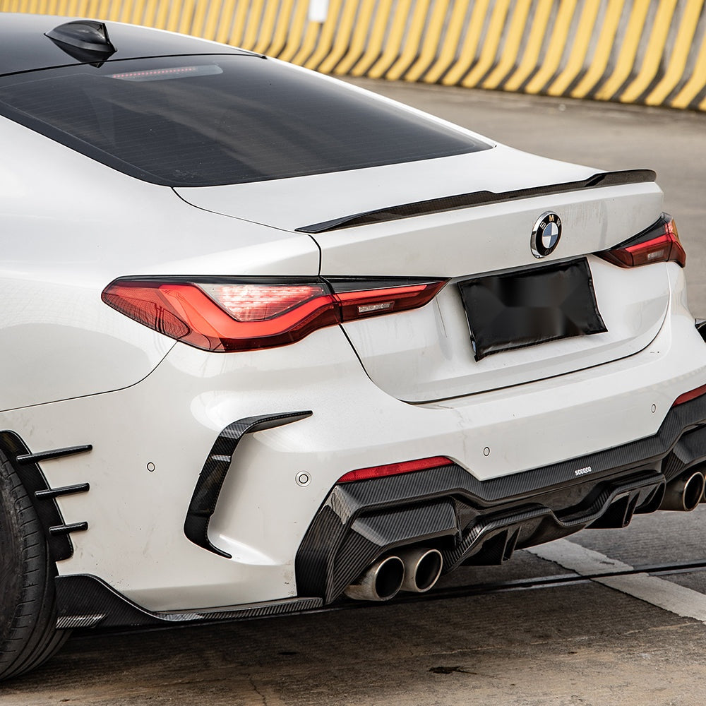 BMW 4 Series G22 Prepreg Carbon Fibre Front Bumper Insert - OEM fit adhesive mount