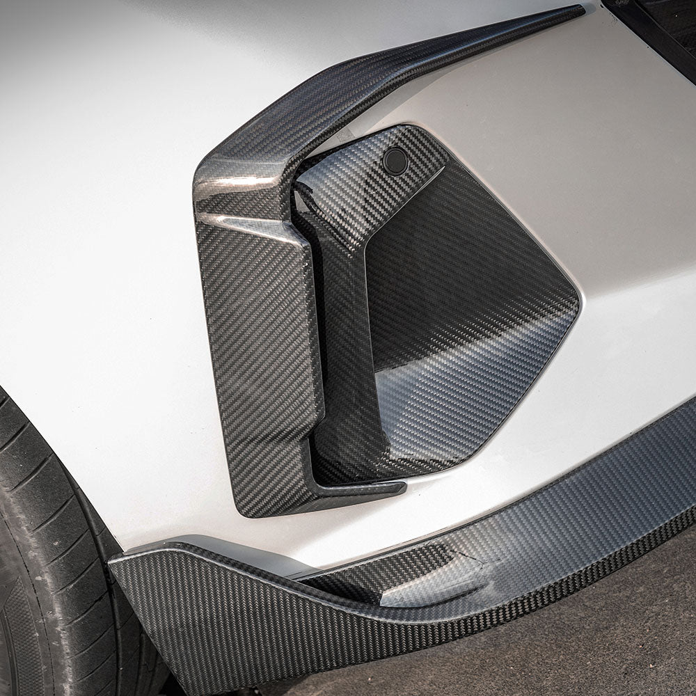 BMW 5 Series G60 Prepreg Carbon Fibre Front Bumper Insert - gloss finish OEM fitment