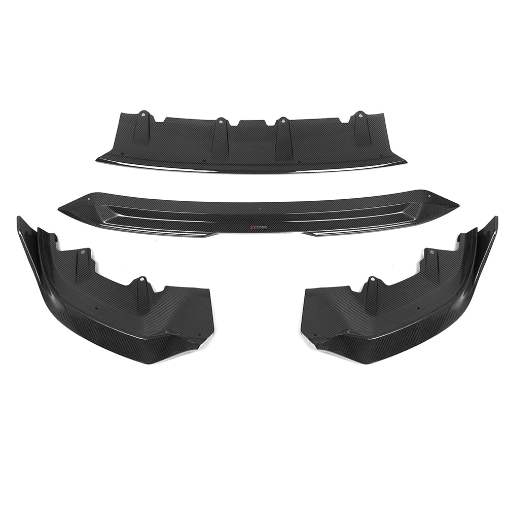 BMW 5 Series G60 Prepreg Carbon Fibre Front Lip - aggressive aerodynamic styling upgrade