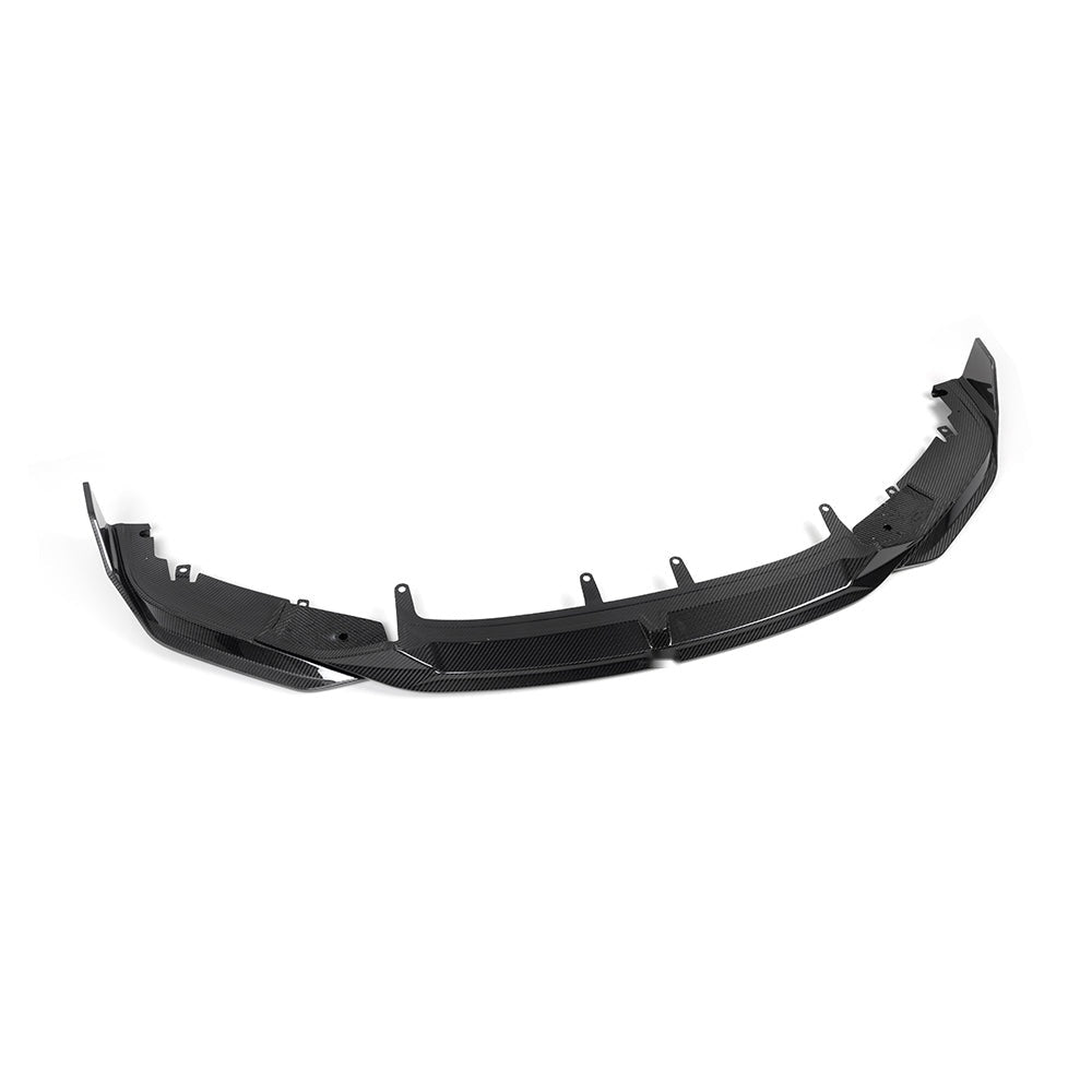 BMW 8 Series G16 Prepreg Carbon Fibre Front Lip with dual side winglets - aggressive aero upgrade