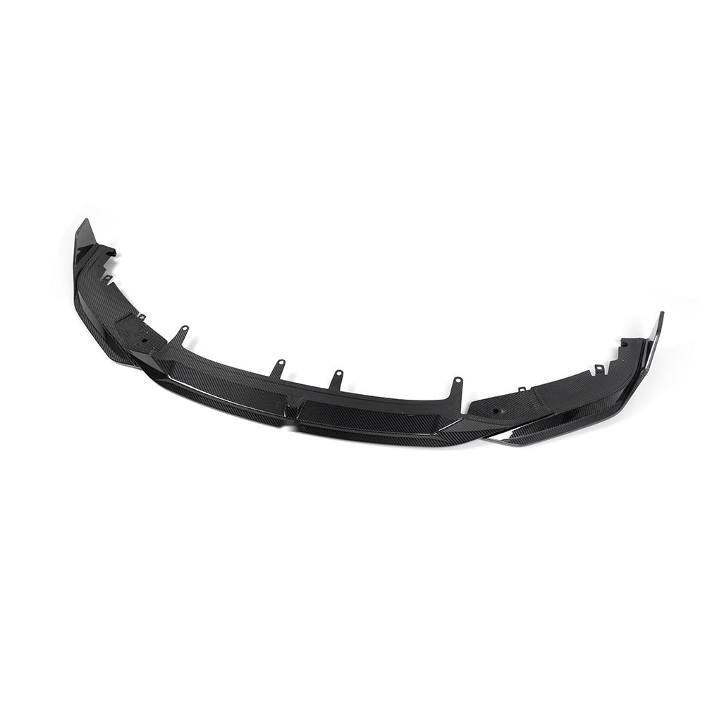 BMW 8 Series G16 Prepreg Carbon Fibre Front Lip with dual side winglets - aggressive aero upgrade