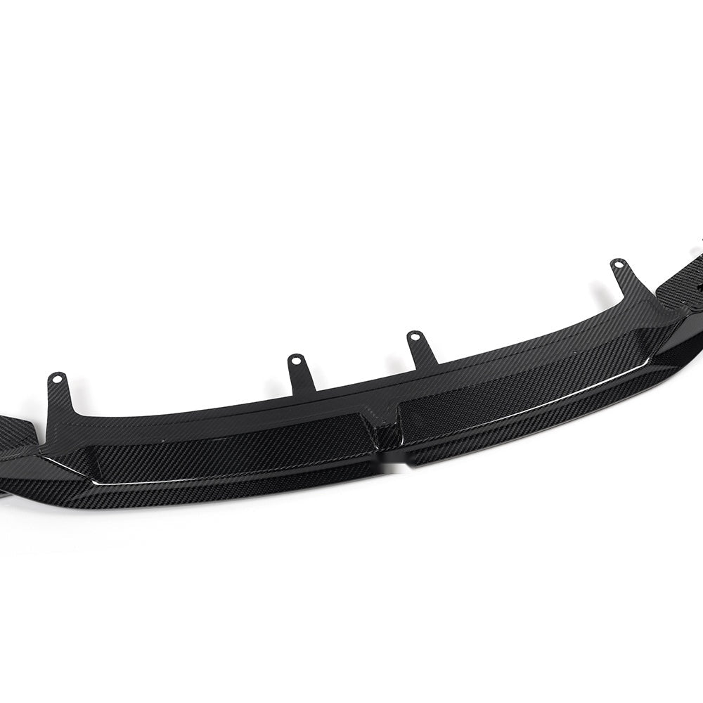 BMW 8 Series G16 Prepreg Carbon Fibre Front Lip with dual side winglets - aggressive aero upgrade
