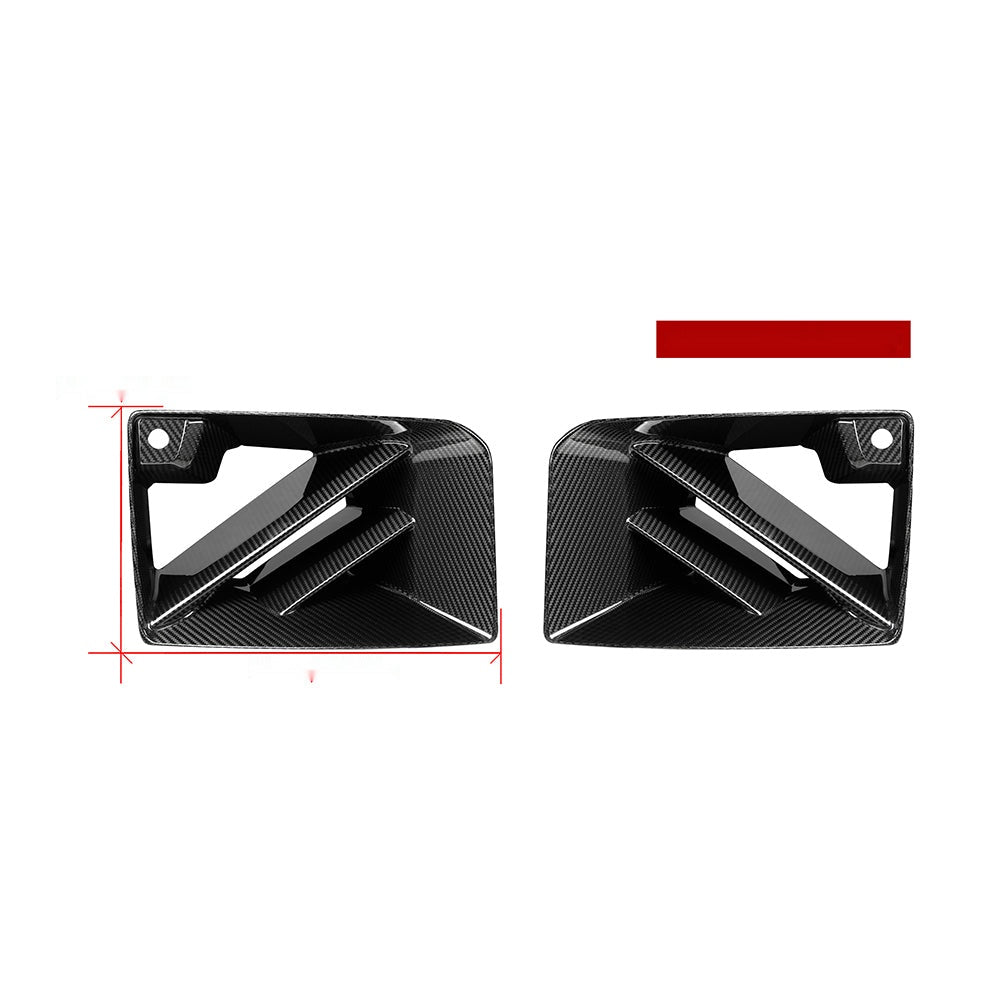 BMW M2 G87 Prepreg Carbon Fibre Air Inlets - dual-bar design aggressive front end upgrade