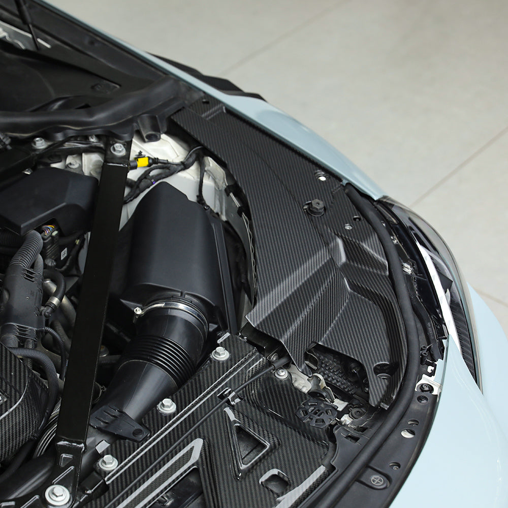 BMW M2 G87 Prepreg Carbon Fibre Engine Bay Trim Set - motorsport-inspired underbonnet upgrade