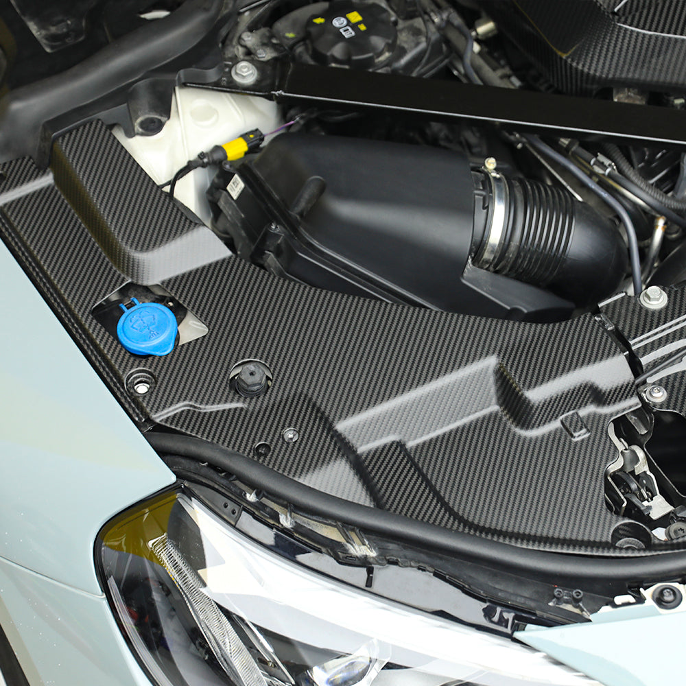 BMW M2 G87 Prepreg Carbon Fibre Engine Bay Trim Set - motorsport-inspired underbonnet upgrade