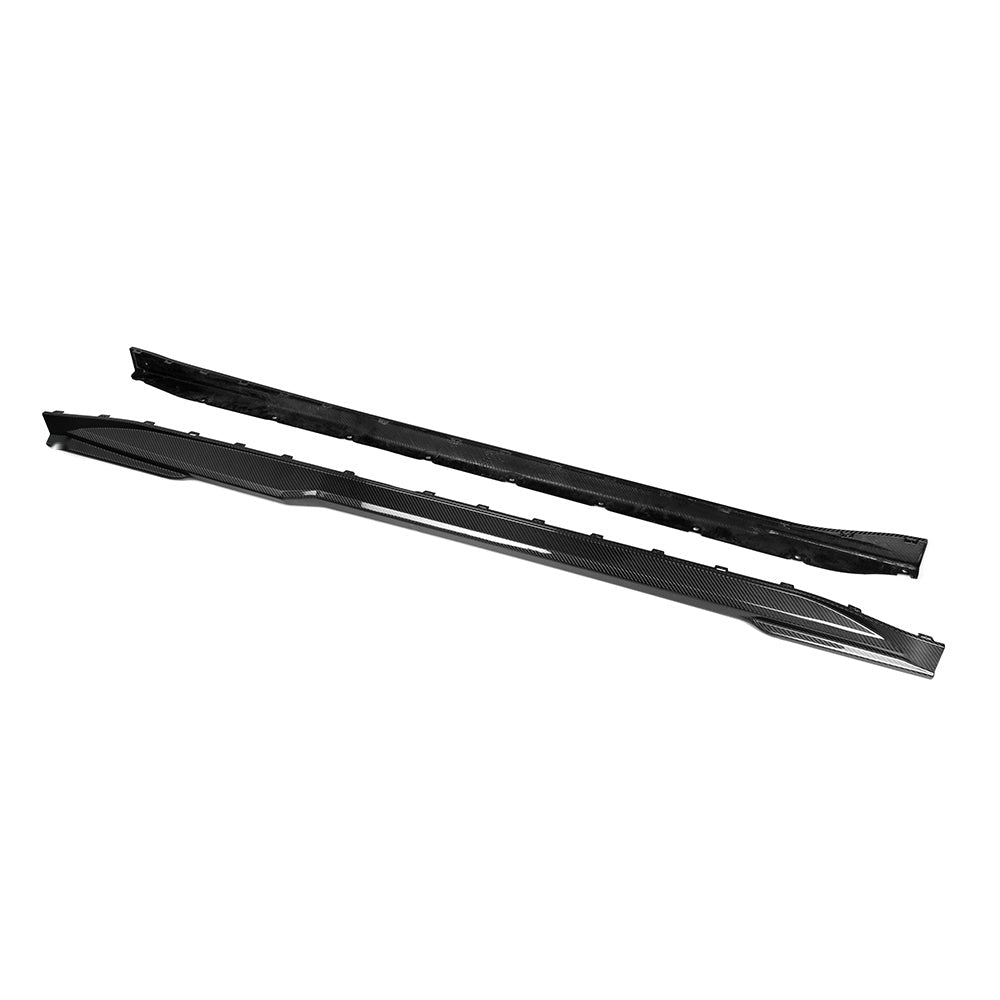 BMW M3 G80 Prepreg Carbon Fibre Side Skirts - aggressive dual-layer aerodynamic upgrade