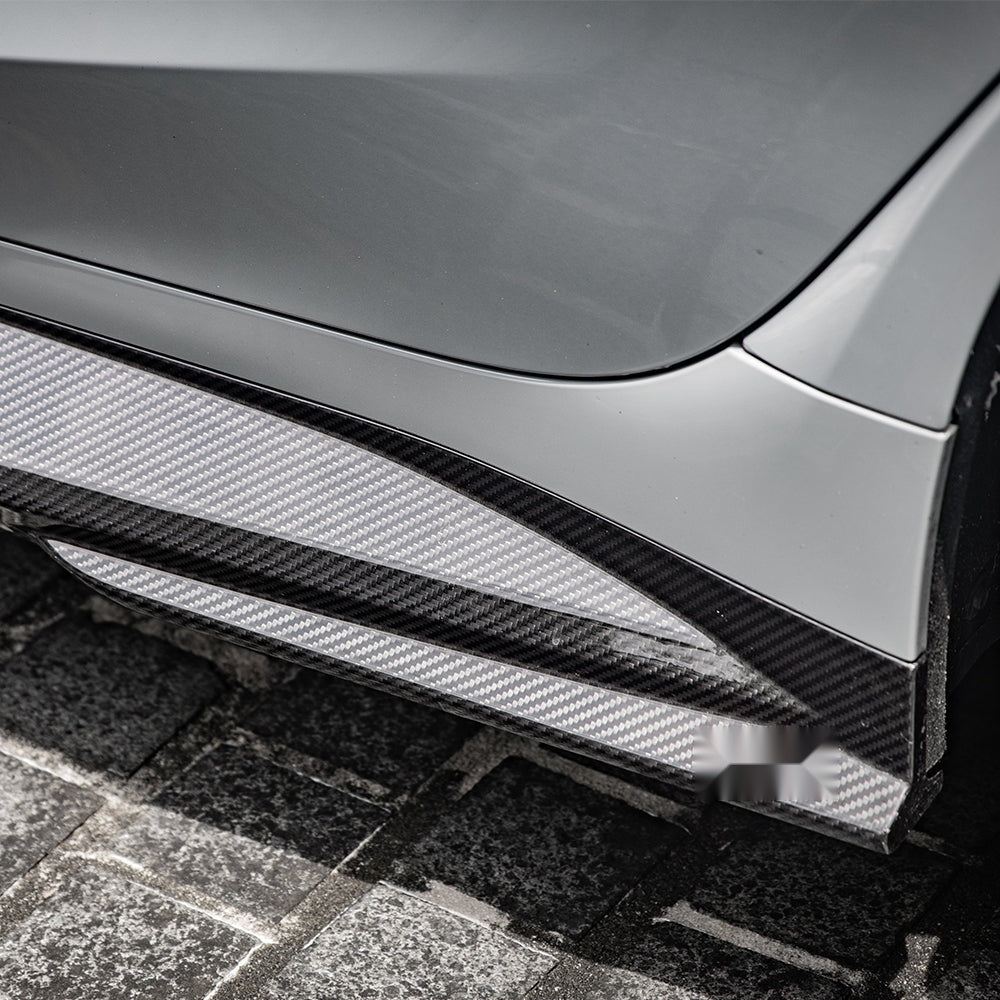 BMW M3 G80 Prepreg Carbon Fibre Side Skirts - aggressive dual-layer aerodynamic upgrade