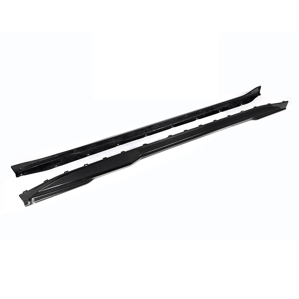 BMW M4 G82 Prepreg Carbon Fibre Side Skirts - aggressive dual-layer sculpted profile upgrade