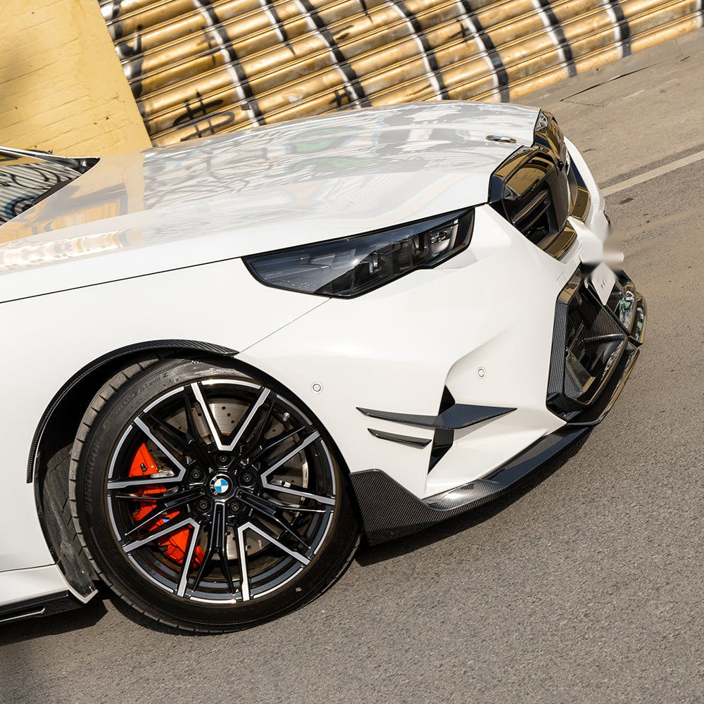 BMW M5 G90 Carbon Fibre Front Canards - prepreg dry carbon track upgrade