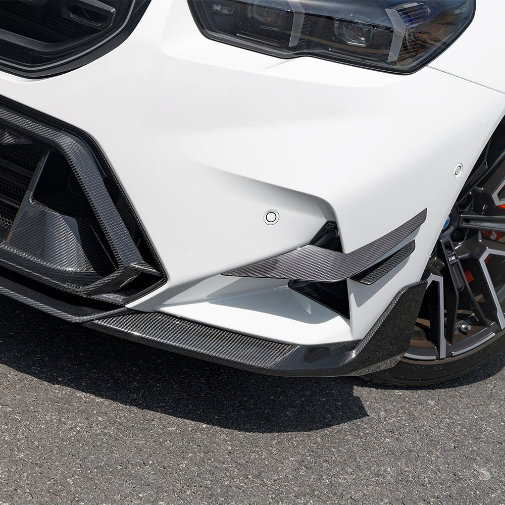 BMW M5 G90 Carbon Fibre Front Canards - prepreg dry carbon track upgrade
