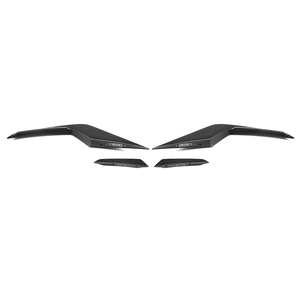 BMW M5 G90 Carbon Fibre Front Canards - prepreg dry carbon track upgrade