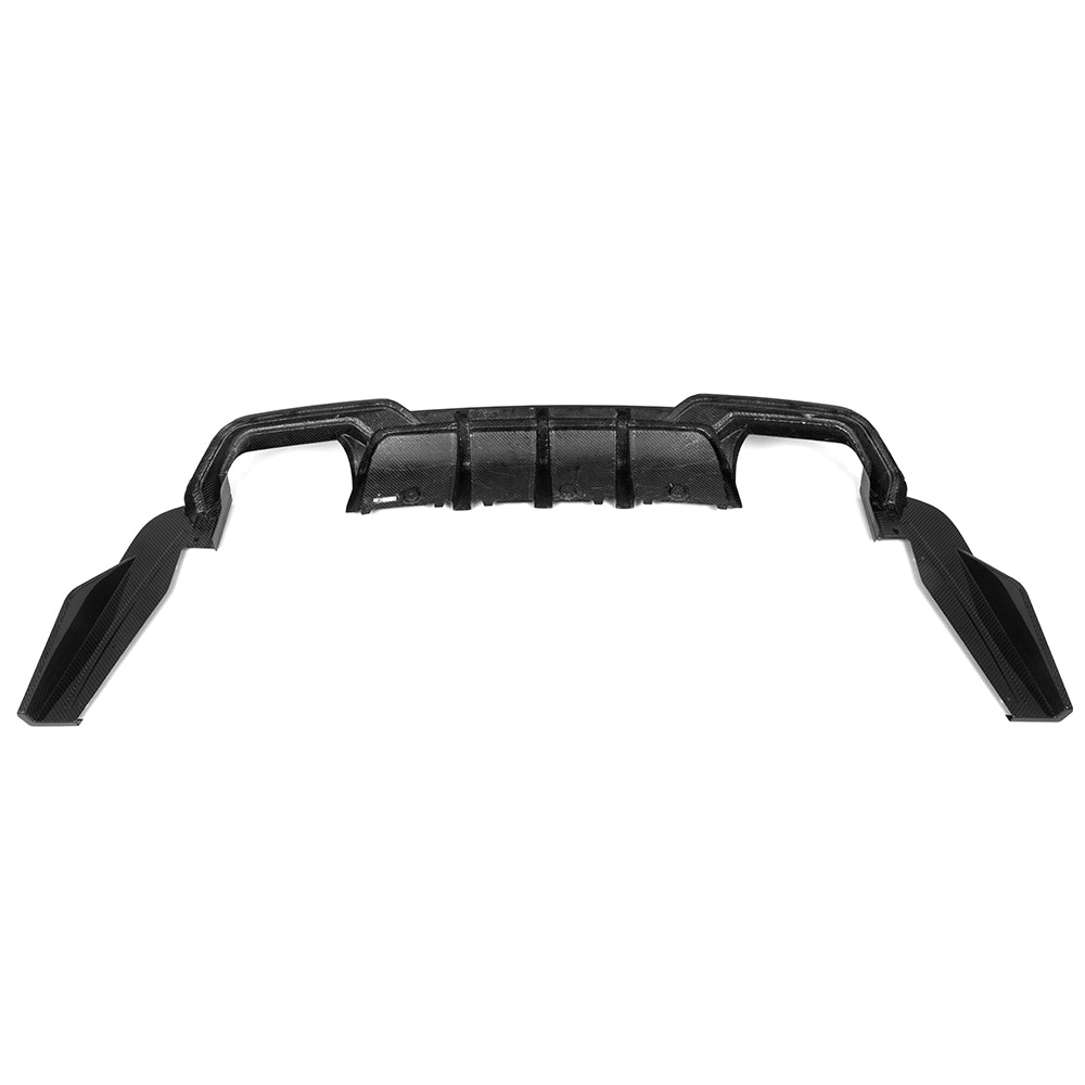 BMW M8 F91 F92 Prepreg Carbon Fibre Rear Diffuser - triple blade with side winglets