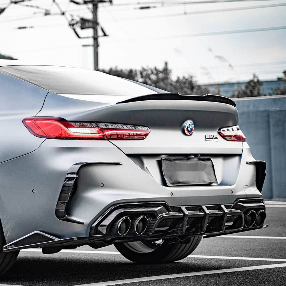 BMW M8 F92 Carbon Fibre Rear Bumper Insert - prepreg gloss finish track-inspired upgrade