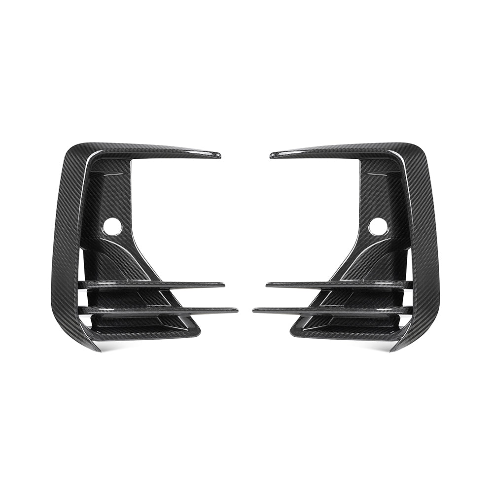BMW X3 G01 LCI Carbon Fibre Front Vent Trims - prepreg gloss finish front bumper upgrade