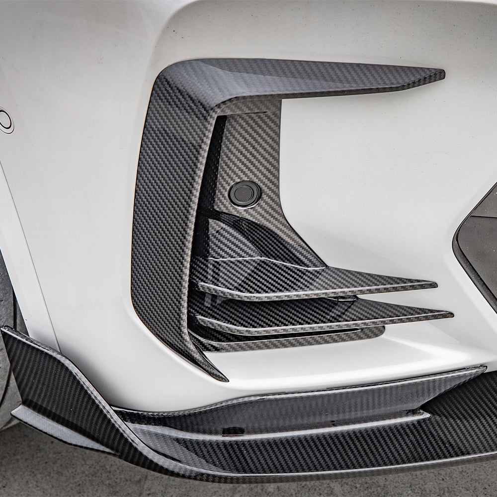 BMW X3 G01 LCI Carbon Fibre Front Vent Trims - prepreg gloss finish front bumper upgrade