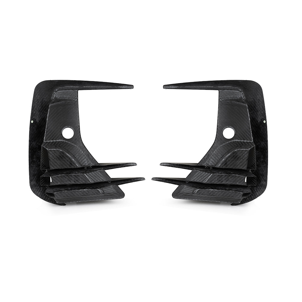 BMW X3 G01 LCI Carbon Fibre Front Vent Trims - prepreg gloss finish front bumper upgrade