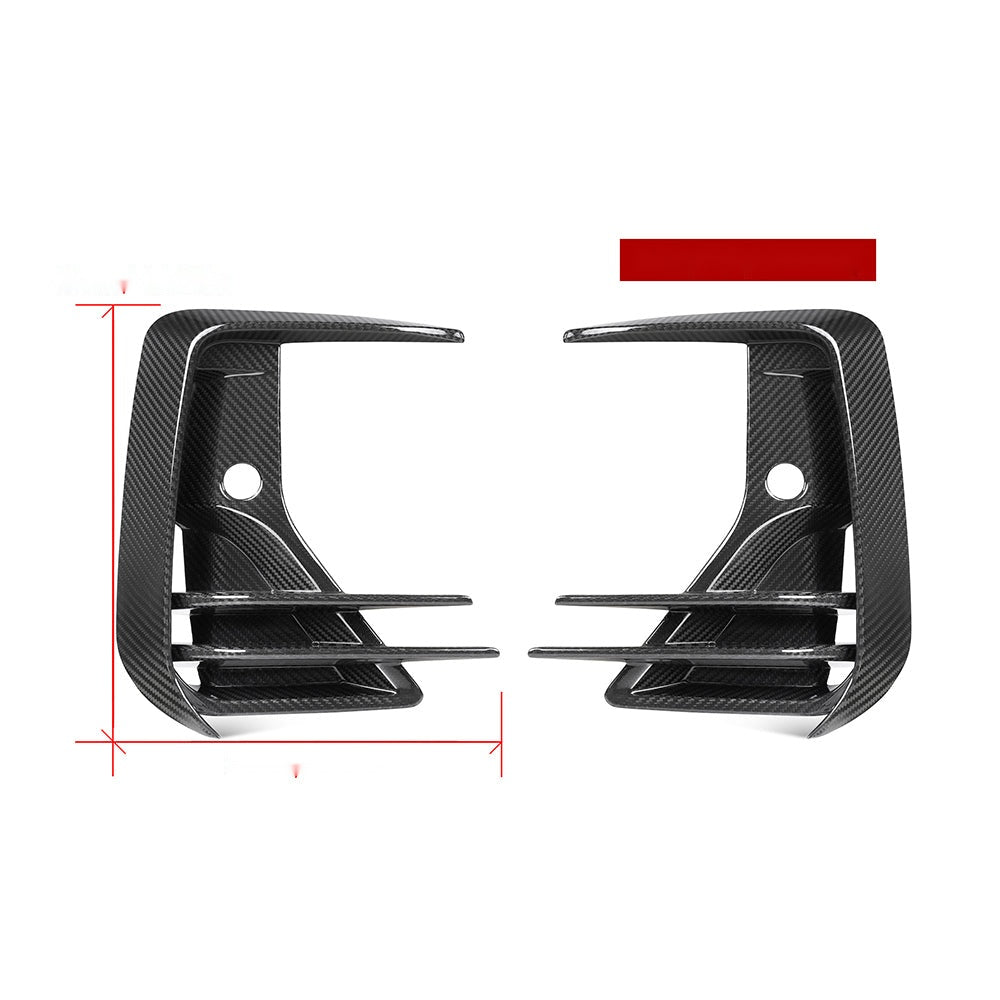 BMW X3 G01 LCI Carbon Fibre Front Vent Trims - prepreg gloss finish front bumper upgrade