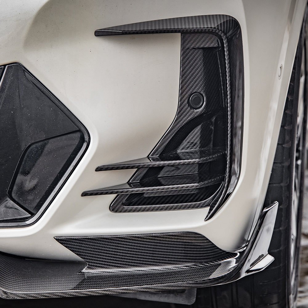 BMW X3 G01 LCI Carbon Fibre Front Vent Trims - prepreg gloss finish front bumper upgrade