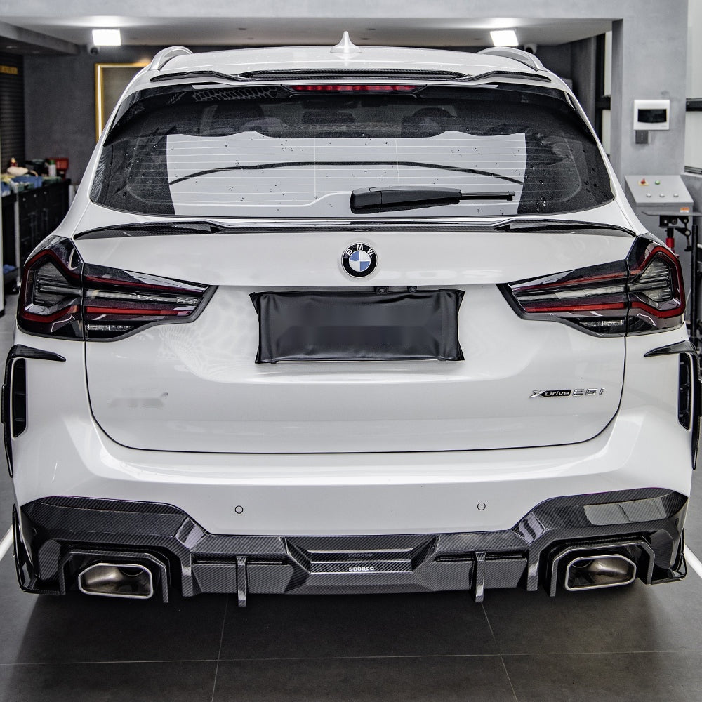 BMW X3 G01 LCI Carbon Fibre Rear Diffuser - prepreg gloss finish precision fitment