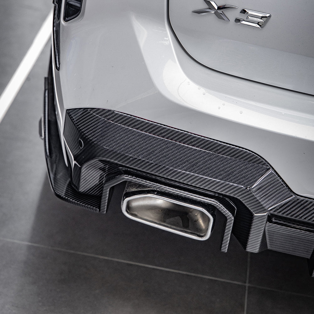 BMW X3 G01 LCI Carbon Fibre Rear Diffuser - prepreg gloss finish precision fitment