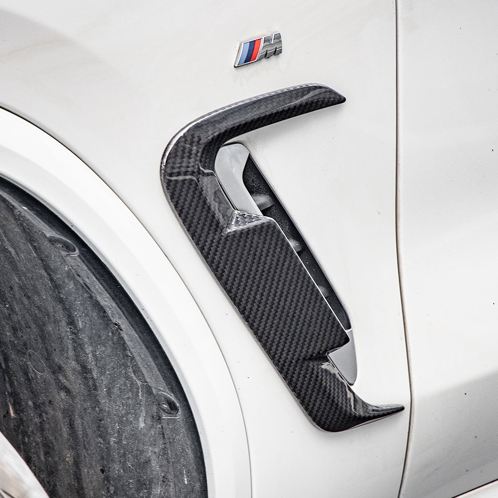 BMW X3 G01 LCI Carbon Fibre Side Fender Trims - prepreg gloss finish body upgrade