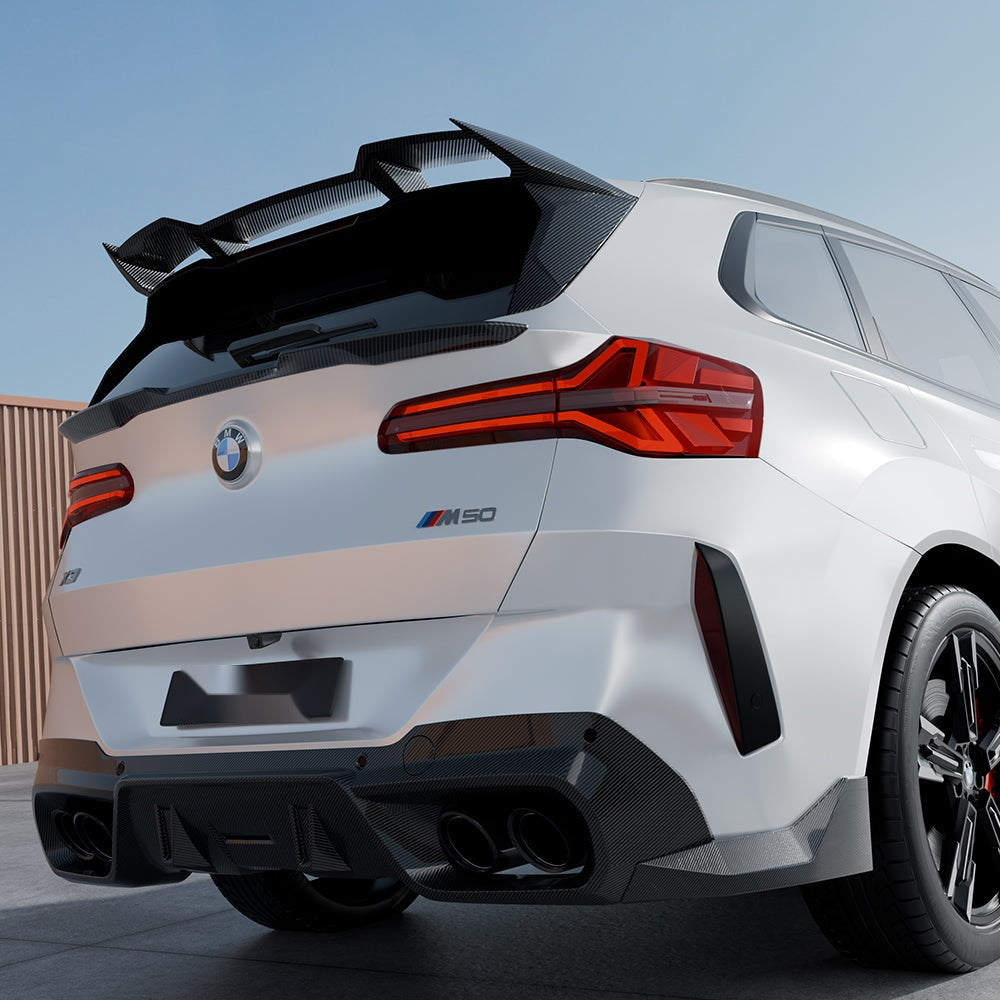 BMW X3 G45 Prepreg Carbon Fibre Rear Window Fins - gloss finish aerodynamic trim upgrade