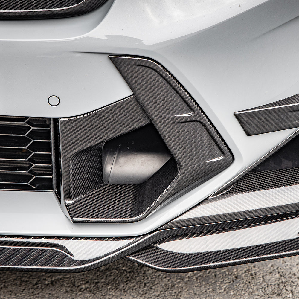 BMW X3M F97 LCI Carbon Fibre Air Ducts - prepreg gloss front fascia upgrade