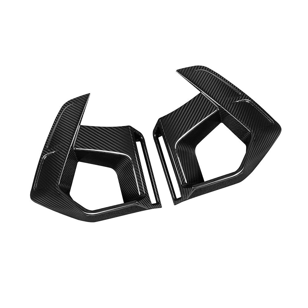 BMW X3M F97 LCI Carbon Fibre Air Ducts - prepreg gloss front fascia upgrade