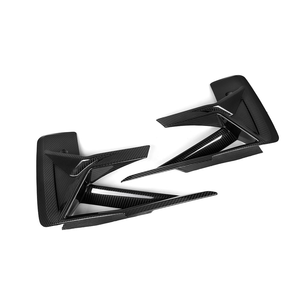 BMW X3M F97 LCI Carbon Fibre Air Inlets - prepreg front vent upgrade with gloss finish