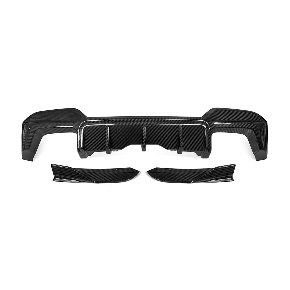 BMW X3M F97 LCI Carbon Fibre Rear Diffuser - prepreg triple blade aggressive rear upgrade