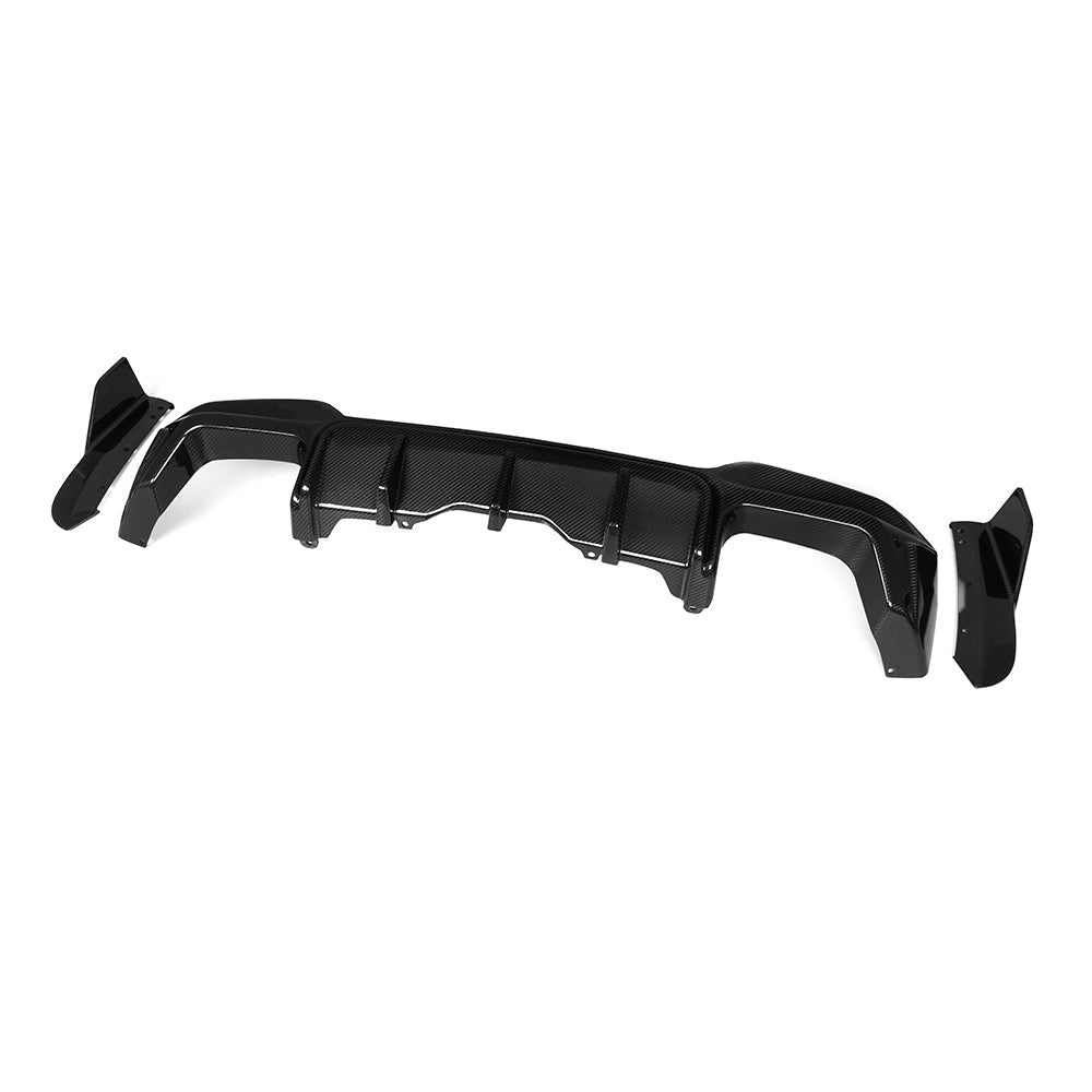 BMW X3M F97 LCI Carbon Fibre Rear Diffuser - prepreg triple blade aggressive rear upgrade