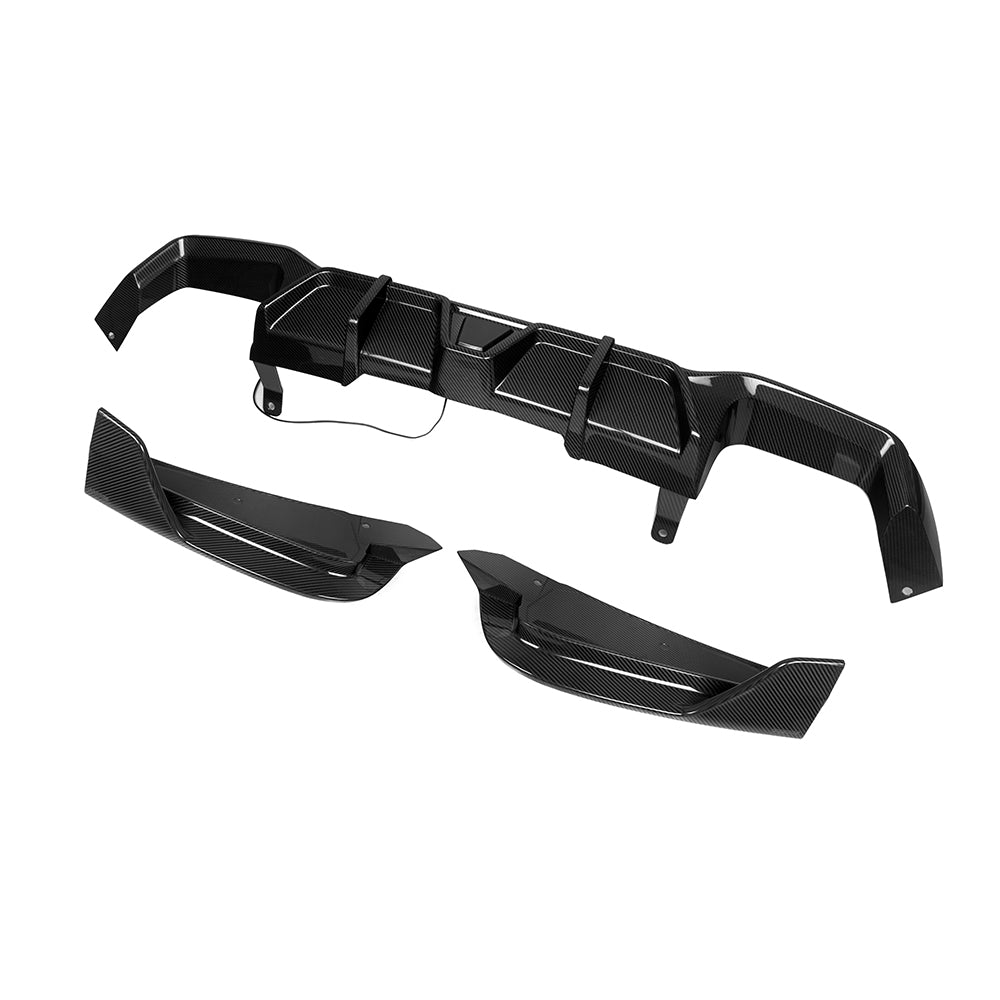 BMW X4 G02 LCI Carbon Fibre Rear Diffuser with Brake Light - prepreg aerodynamic upgrade