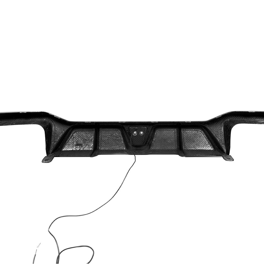 BMW X4M F98 Facelift Carbon Fibre Rear Diffuser with Brake Light - prepreg gloss finish