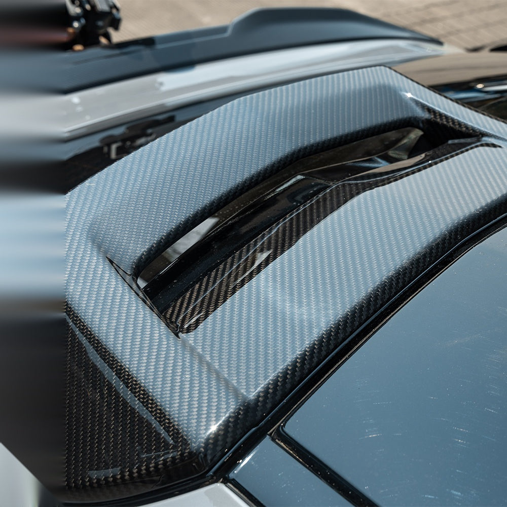 BMW X4M F98 Prepreg Carbon Fibre Top Spoiler - dual-vent aerodynamic upgrade