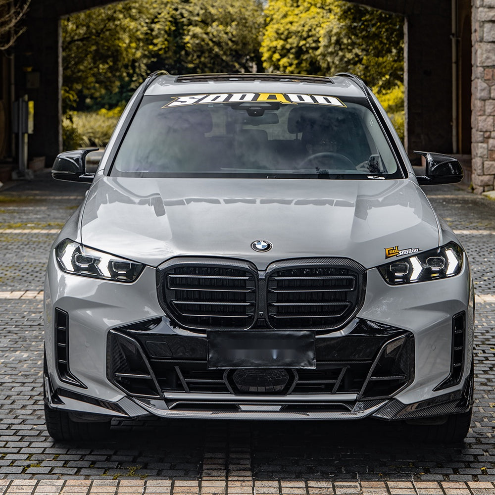 BMW X5 G05 LCI Prepreg Carbon Fibre Front Lip - aerodynamic SUV upgrade with OEM fitment