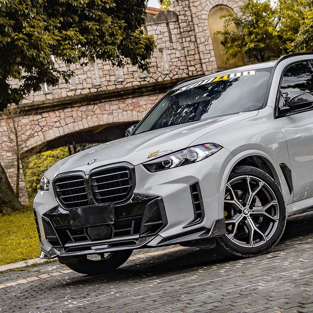 BMW X5 G05 LCI Prepreg Carbon Fibre Front Lip - aerodynamic SUV upgrade with OEM fitment