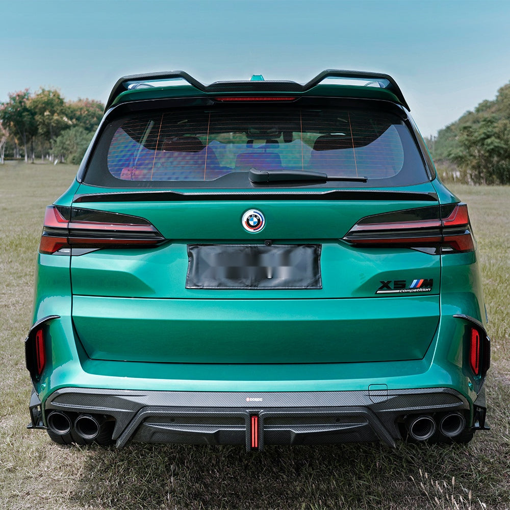BMW X5M F95 Facelift Carbon Fibre Rear Bumper Insert - prepreg gloss finish