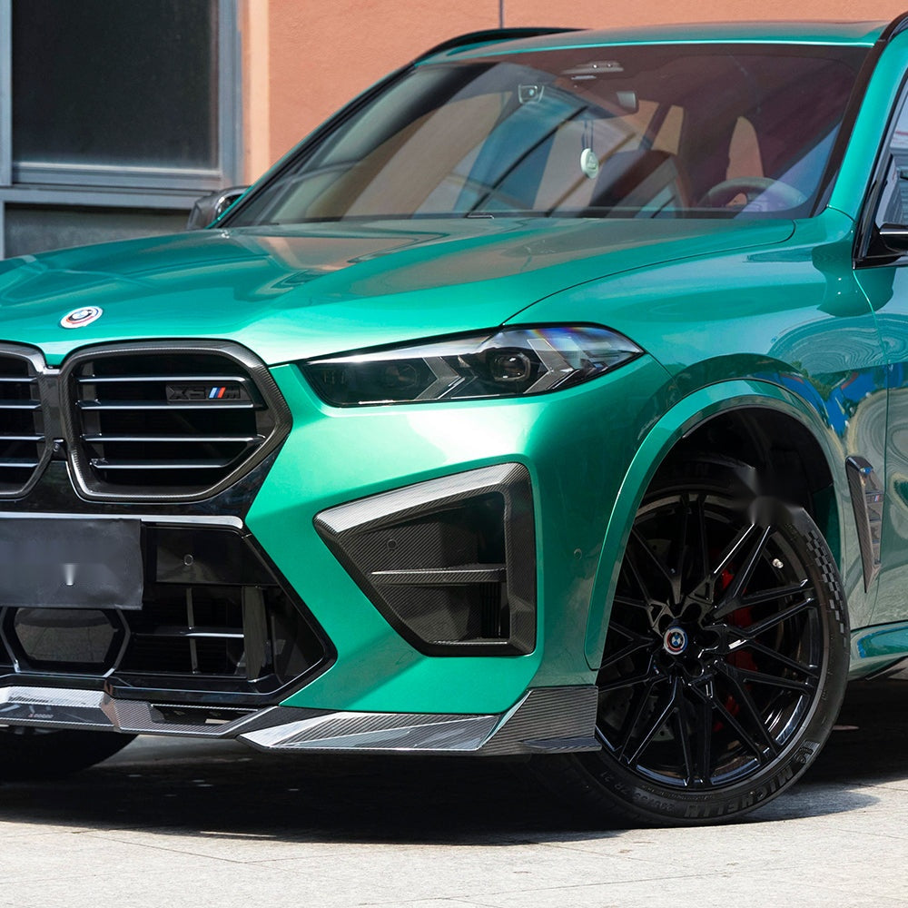 BMW X5M F95 LCI Carbon Fibre Air Duct - prepreg weave with gloss clearcoat finish