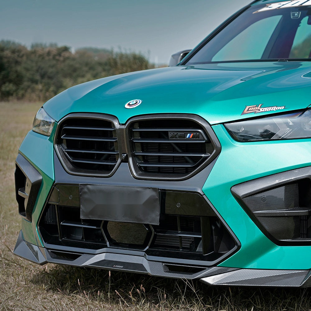 BMW X5M F95 LCI Carbon Fibre Front Lip - prepreg dual-vent aerodynamic upgrade