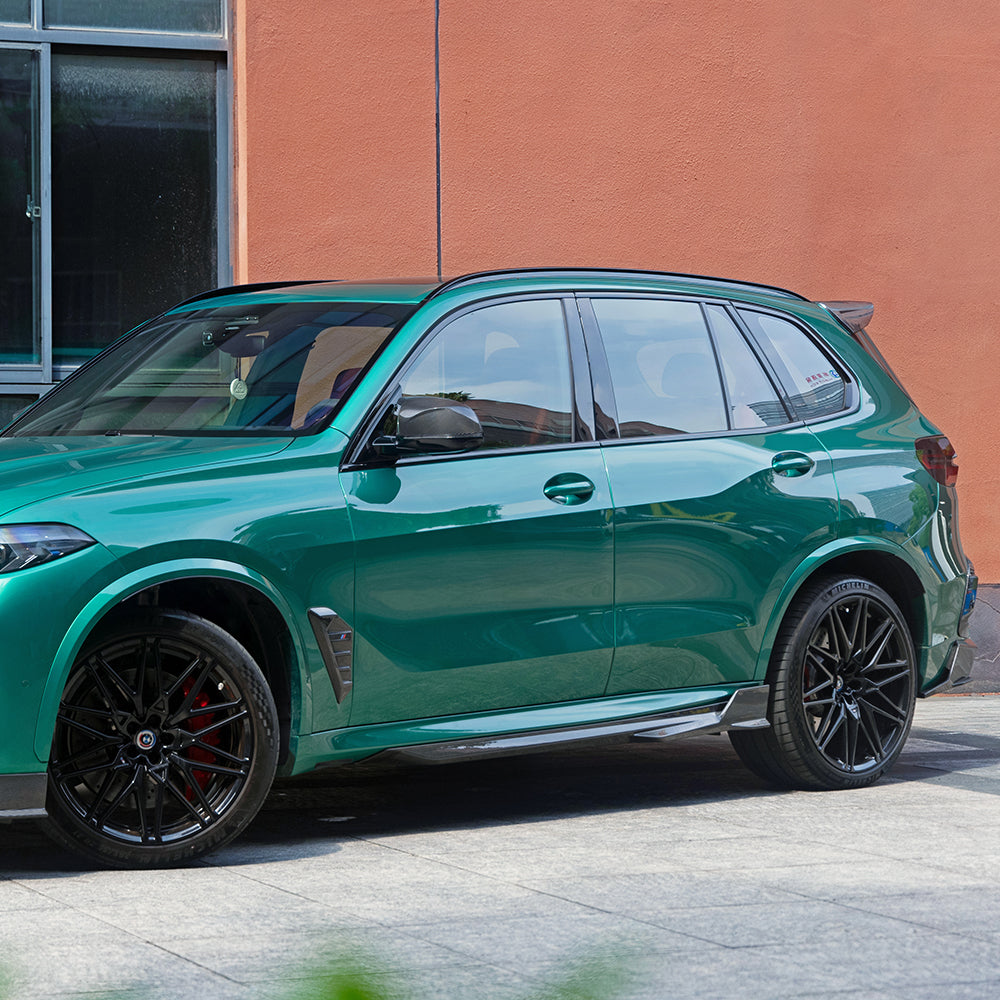 BMW X5M F95 Prepreg Carbon Fibre Side Skirts - OEM fitment aggressive stance upgrade