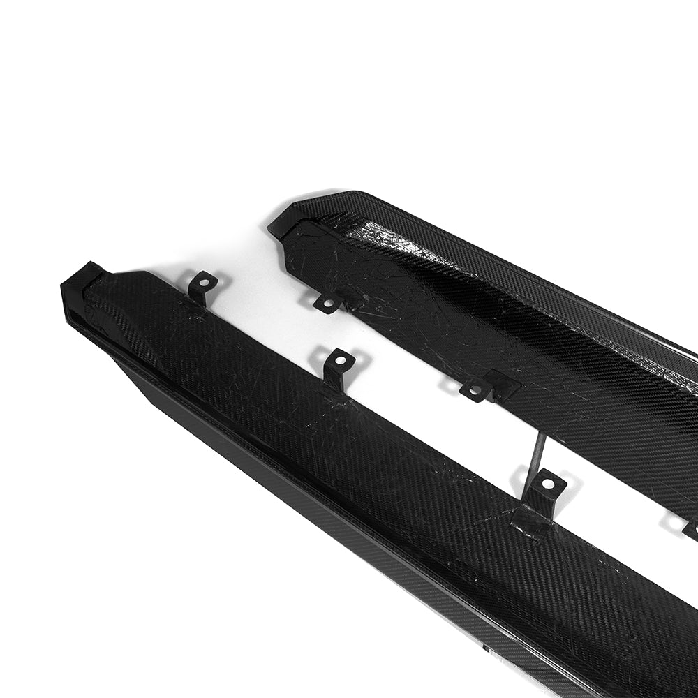 BMW X5M F95 Prepreg Carbon Fibre Side Skirts - OEM fitment aggressive stance upgrade