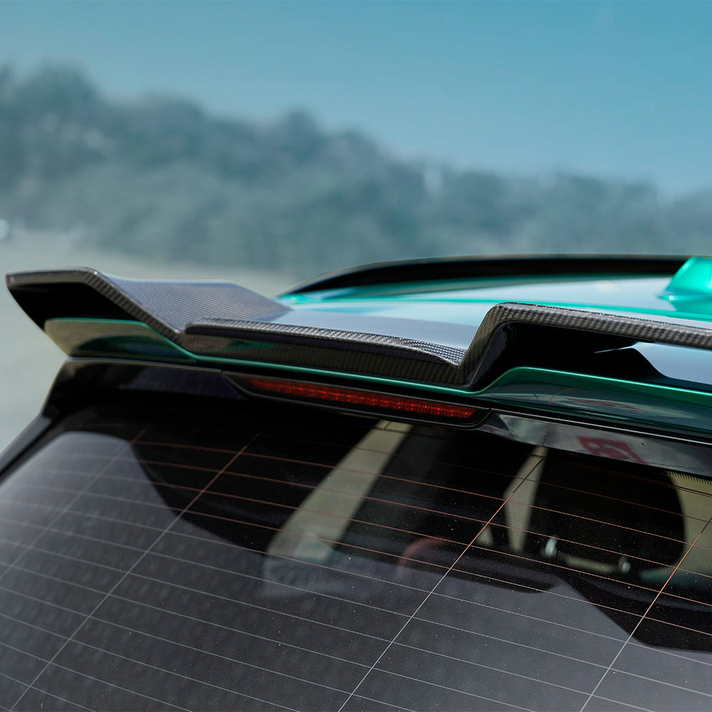 BMW X5M F95 Carbon Fibre Top Spoiler - prepreg gloss roof spoiler upgrade