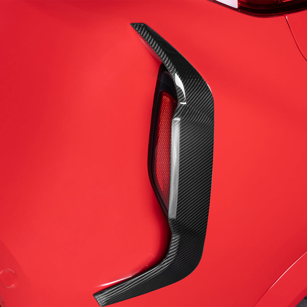 BMW X6M F96 Prepreg Carbon Fibre Rear Bumper Insert - gloss finish OEM fitment upgrade