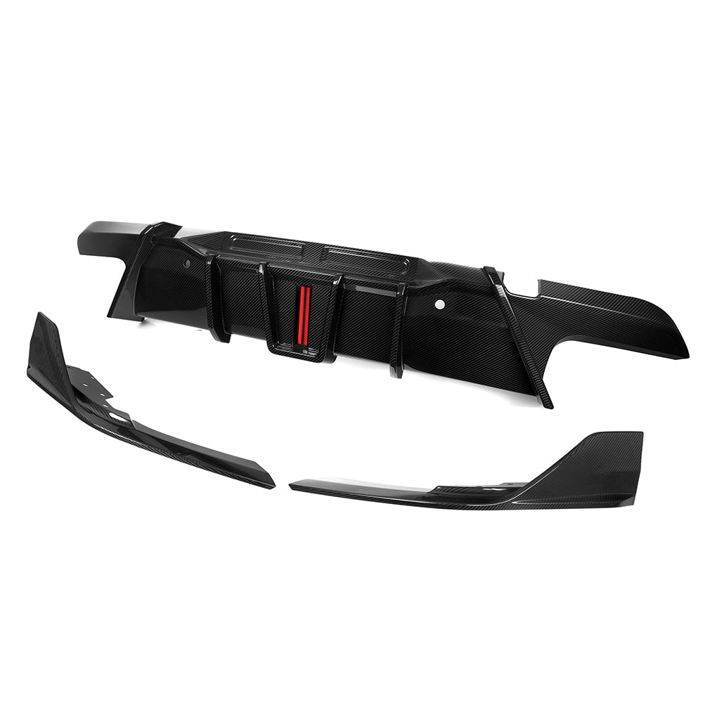 BMW X6M F96 Prepreg Carbon Fibre Rear Diffuser with Integrated Brake Light - OEM fitment upgrade