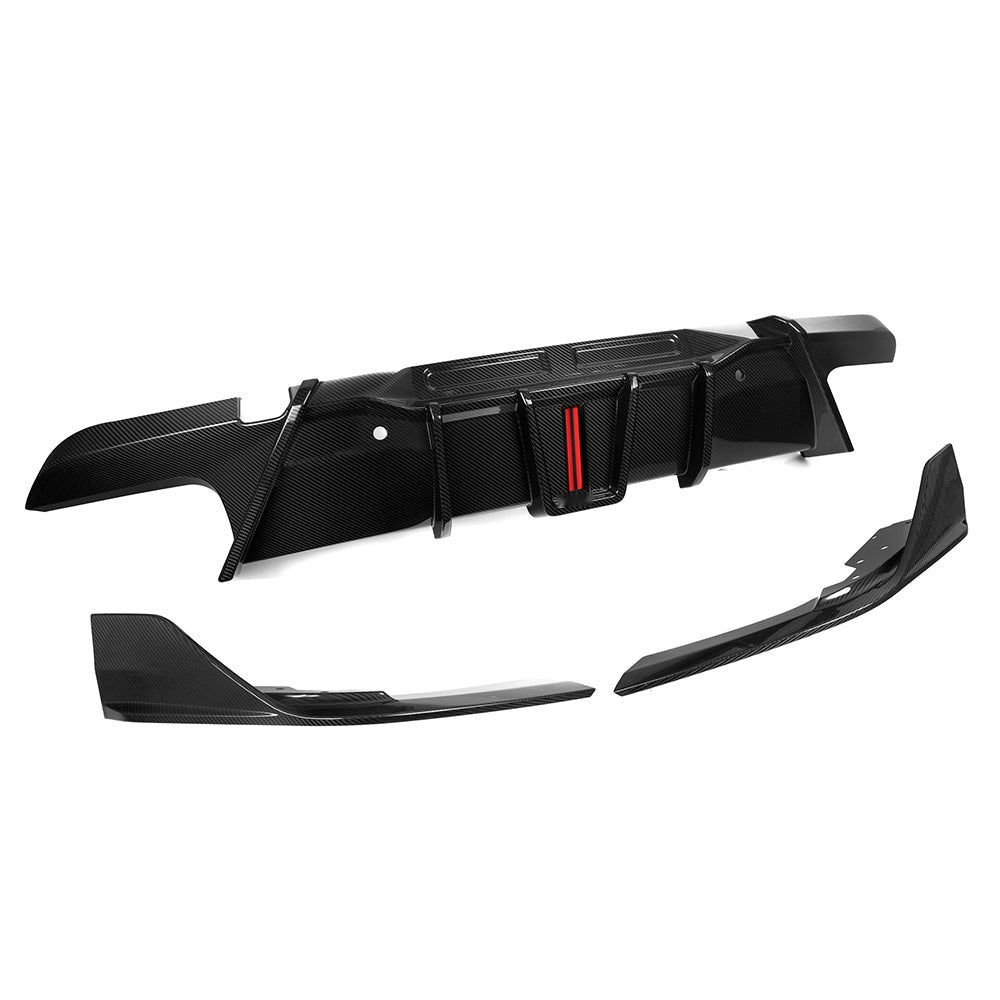 BMW X6M F96 Prepreg Carbon Fibre Rear Diffuser with Integrated Brake Light - OEM fitment upgrade